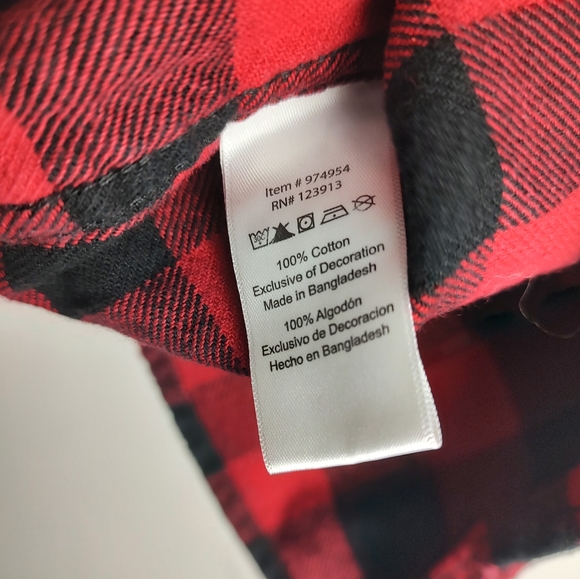 Jachs redand black buffalo check long sleeve flannel shirt Size M - Picture 11 of 16